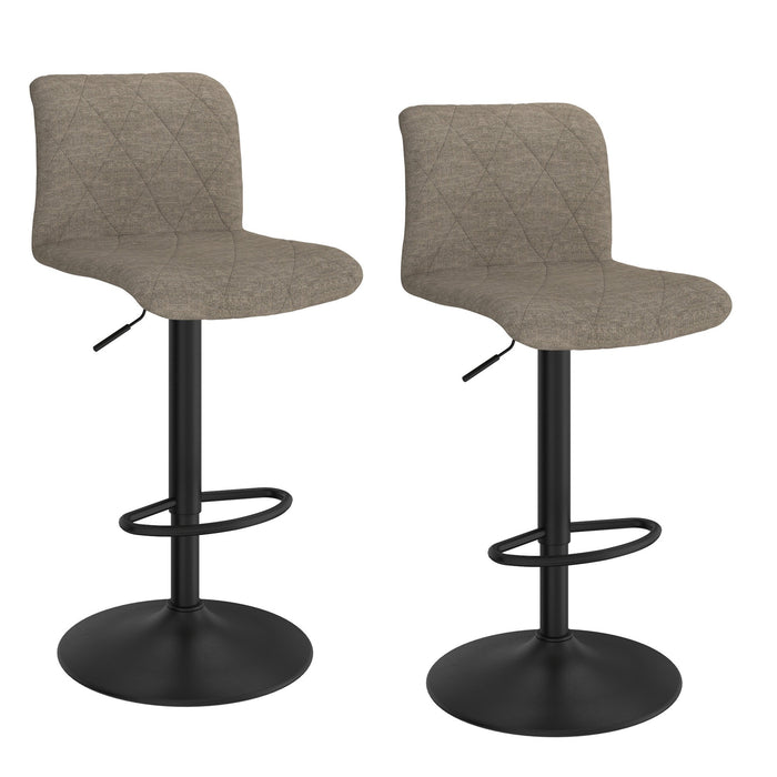 Inspire Jimy 203-539BEG Air Lift Stool Set Of 2 In Beige