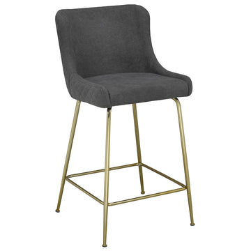 Inspire Giselle 203-607GY 26-Inch Counter Stool, Set Of 2 In Grey