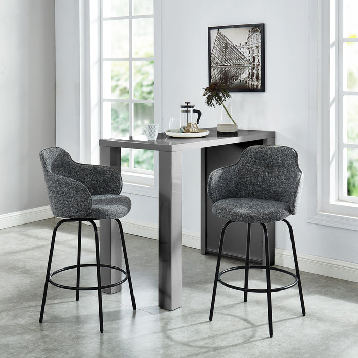 Inspire Colani 203-650GY 26-Inch Counter Stool, Set Of 2 In Grey