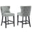 Inspire Parker 203-944LG/CF 26-Inch Counter Stool, Set Of 2 In Grey/Coffee Leg