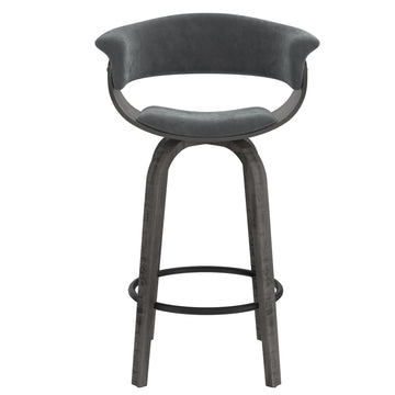 Inspire Holt 203-981VLG 26-Inch Counter Stool In Grey Velvet