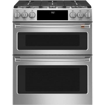 GE Café™ 30" wide Slide-In Dual-Fuel Double Oven with Convection Range CC2S950P2MS1