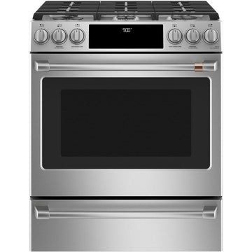GE Cafe 30" wide Slide-In Front Control Dual-Fuel Convection Range CC2S900P2MS1