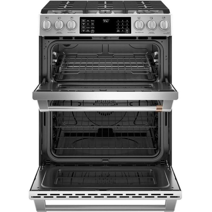 GE Café™ 30" wide Slide-In Dual-Fuel Double Oven with Convection Range CC2S950P2MS1