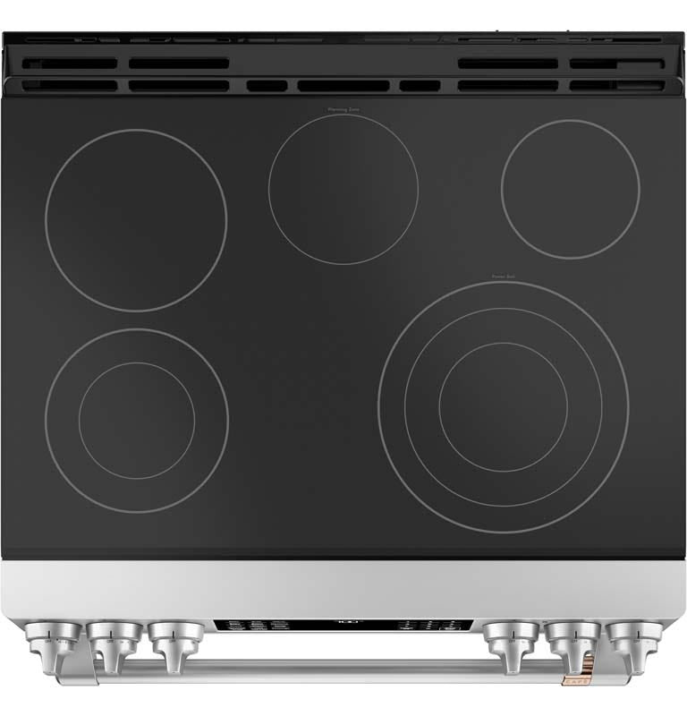 GE Cafe CCES700P2MS1 30-Inch 5.7 cu ft Slide-In Front Control Radiant and Convection Range In Stainless Steel