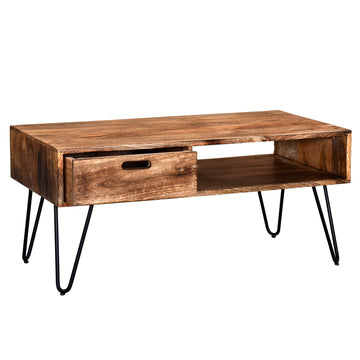 Inspire 301-137NT Jaydo Coffee Table In Natural Burnt