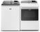 Maytag 5.4 cu. ft. Smart Top Load Washer with 7.4 cu. ft. Smart Electric Dryer in White
