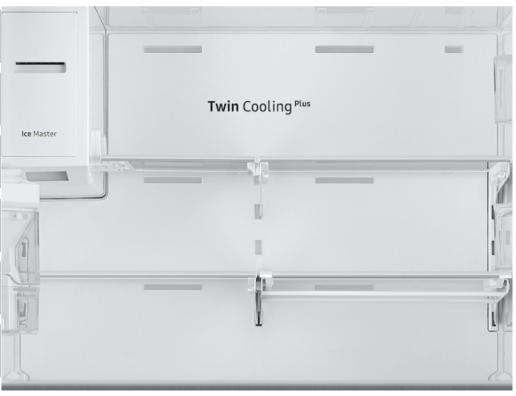 Samsung RF23M8070SG/AA 23 cu. ft. Counter Depth 4-Door French Door Refrigerator in Black Stainless Steel