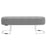 Inspire Zamora 401-534GRY/CH Bench In Grey With Silver Base