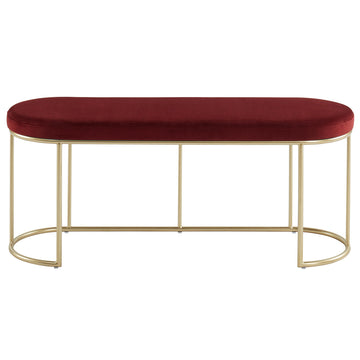 Inspire Perla 401-555BRG Bench in Burgundy/Gold