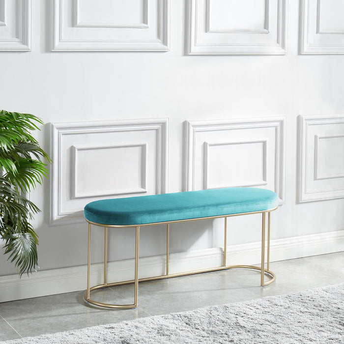 Inspire Perla 401-555TL Bench In Teal/Gold