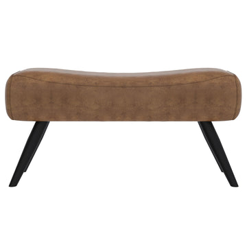 Inspire Carson 401-690BN Genuine Leather Bench In Vintage Brown