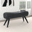 Inspire Carson 401-690GY Genuine Leather Bench In Vintage Grey
