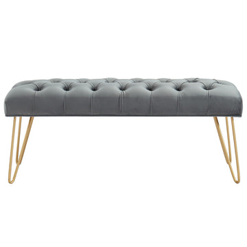 Inspire Vdara 401-833GY Bench In Grey/Gold