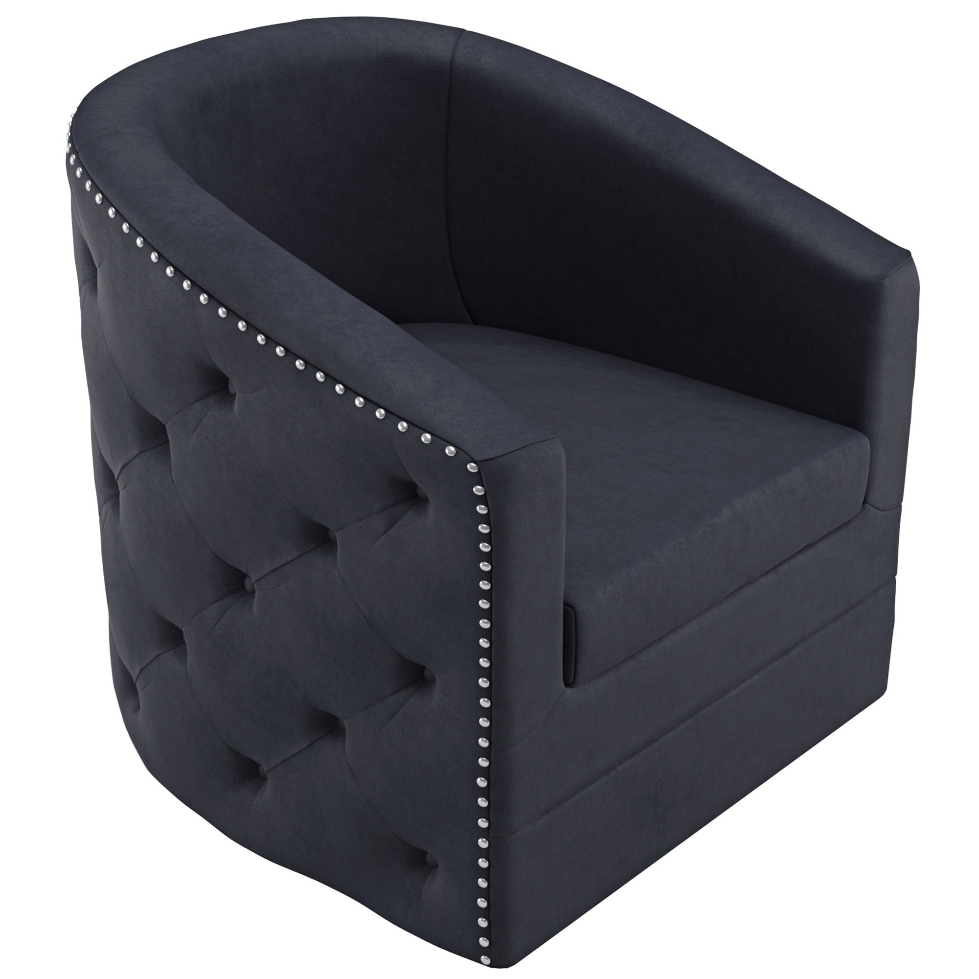 Inspire Velci 403-373BK Wivel Accent Chair In Black– Topchoice Electronics
