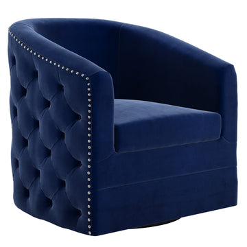 Inspire Velci 403-373BLU Swivel Accent Chair In Blue