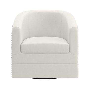 Inspire Velci 403-373IV Swivel Accent Chair In Ivory