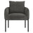 Inspire 403-556CH/BK Petrie Accent Chair In Charcoal With Black Leg