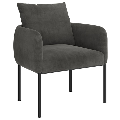 Inspire 403-556CH/BK Petrie Accent Chair In Charcoal With Black Leg