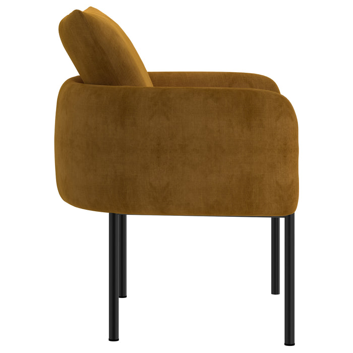 Inspire 403-556MUS/BK Petrie Accent Chair In Mustard With Black Leg