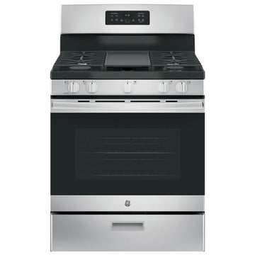GE JCGBS66SEKSS 30" Free-Standing Steam Clean Gas Range in Stainless Steel - Range - GE - Topchoice Electronics