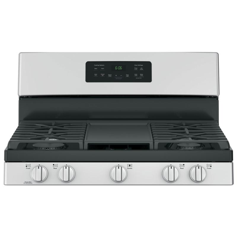 GE JCGBS66SEKSS 30" Free-Standing Steam Clean Gas Range in Stainless Steel - Range - GE - Topchoice Electronics