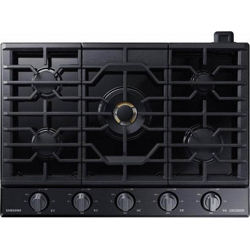 Samsung NA36N9755TM/AA 36" Chef Collection Gas Cooktop with 22K BTU Dual Power Burner in Matte Black Stainless Steel