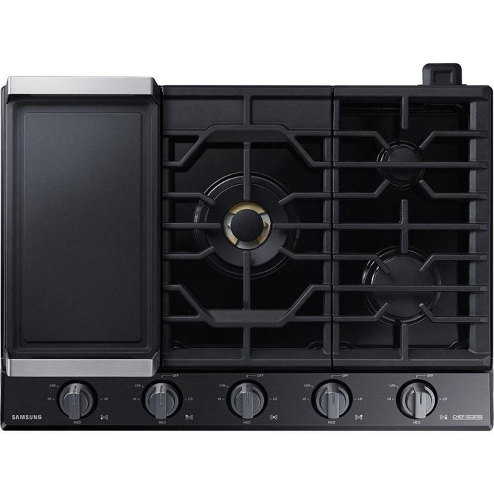Samsung NA30N9755TM/AA 30" Gas Chef Collection Cooktop with 22K BTU Dual Power Burner, Black Stainless