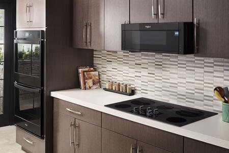 Whirlpool WCE77US6HB 36-inch Electric Ceramic Glass Cooktop with Two Dual Radiant Elements in Black