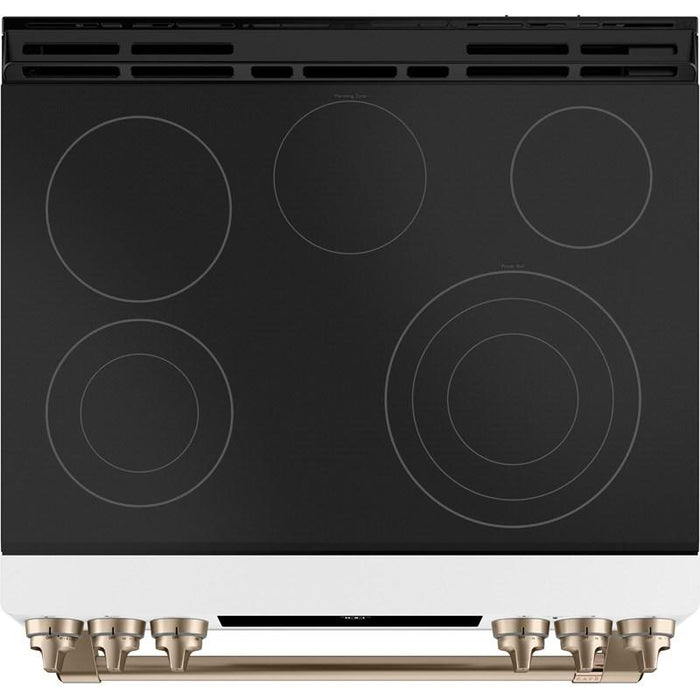 GE Cafe CCES700P4MW2 Electric Range with Warming Drawer In Matte White