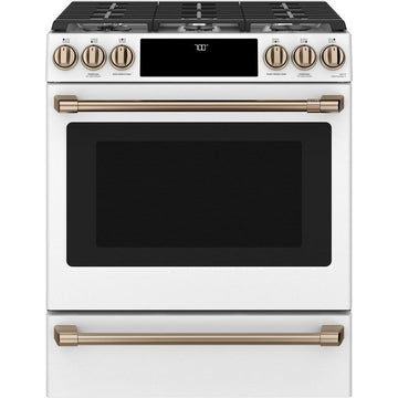 GE Cafe CCGS700P4MW2 Gas Range with Convection Oven In Matte White