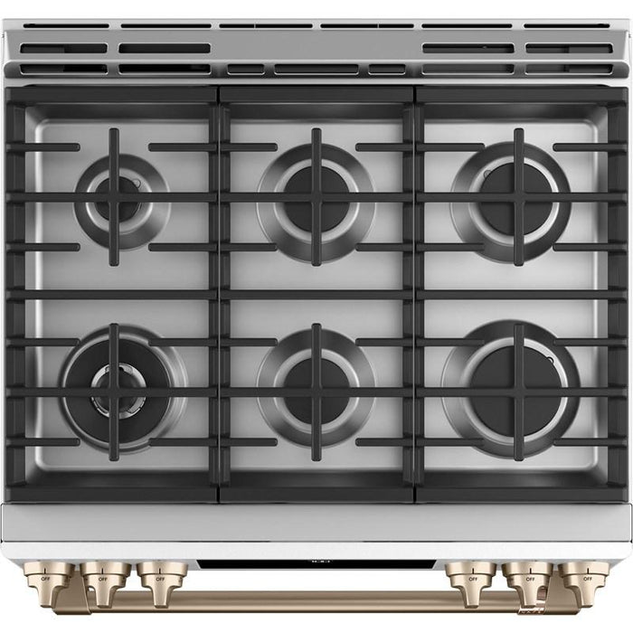 GE Cafe CCGS700P4MW2 Gas Range with Convection Oven In Matte White