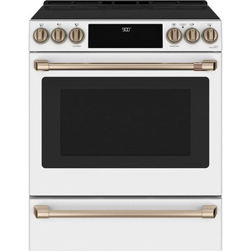 GE Cafe CCHS900P4MW2 Induction Range with Warming Drawer In Matte White