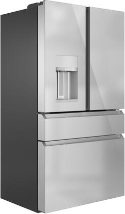 GE Cafe CXE22DM5PS5 22.3 cu. ft. Smart Four-Door French Door Refrigerator in Platinum Glass