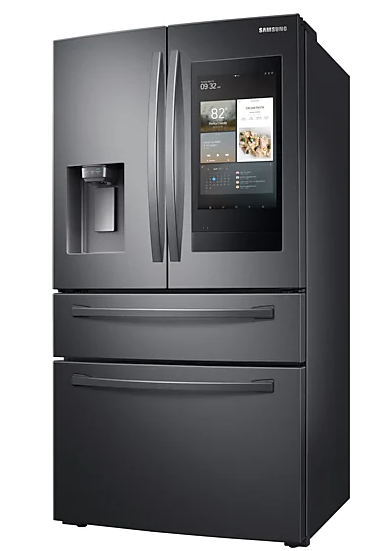 Samsung RF28R7551SG/AC 28 cu. ft. 4-Door French Door Refrigerator with 21.5” Touch Screen Family Hub in Black Stainless Steel