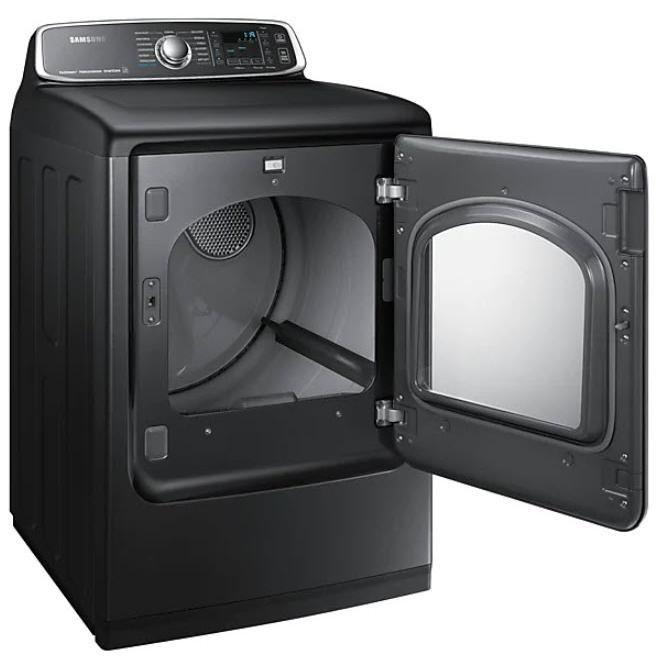 Samsung DVE52T7650V/AC 7.4 Cu.Ft. Electric Dryer with Steam Sanitize+ in Black Stainless Steel