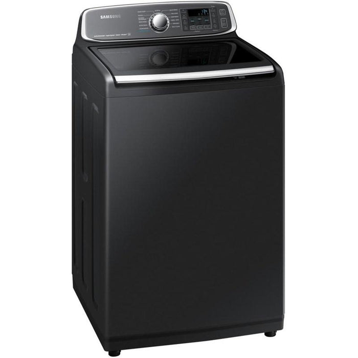 Samsung WA52T7650AV/A4 6.0 cu.ft. High Efficient Top Load Washer with Super Speed in Black Stainless Steel