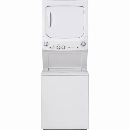 GE GUD27GSSMWW Unitized Spacemaker 11-Cycle Washer and 4-Cycle Gas Dryer Combo - White - Laundry Pair - GE - Topchoice Electronics