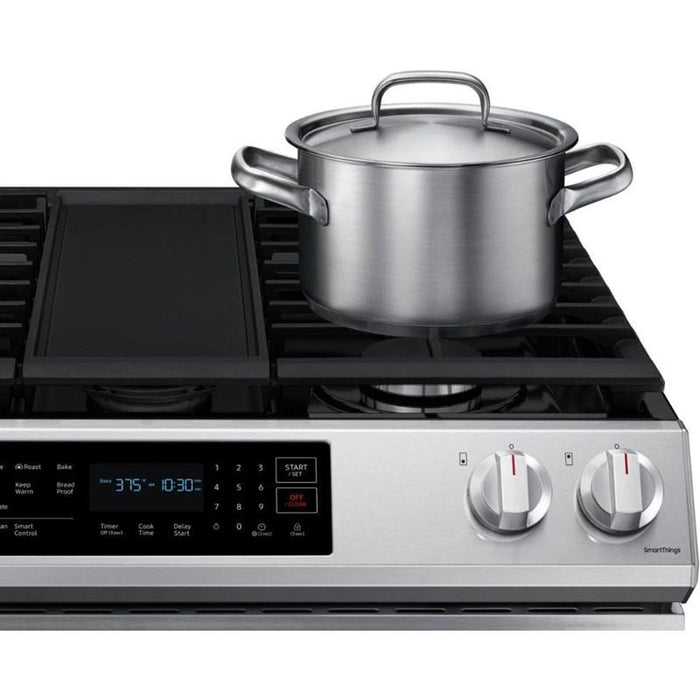Samsung NX60T8511SS/AA 6.0 Cu. Ft. Gas Range with True Convection and Air Fry In Stainless Steel