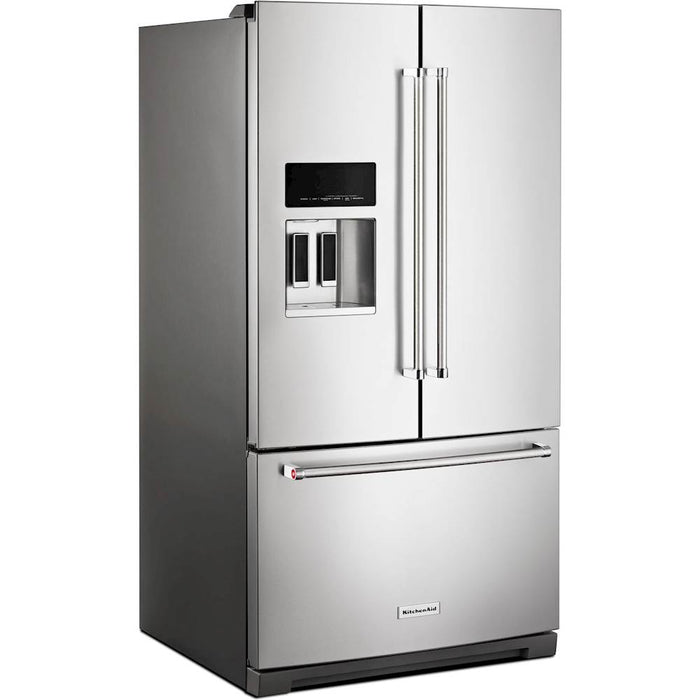 KitchenAid 36" Refrigerator - Double Oven Electric Range - Dishwasher Set