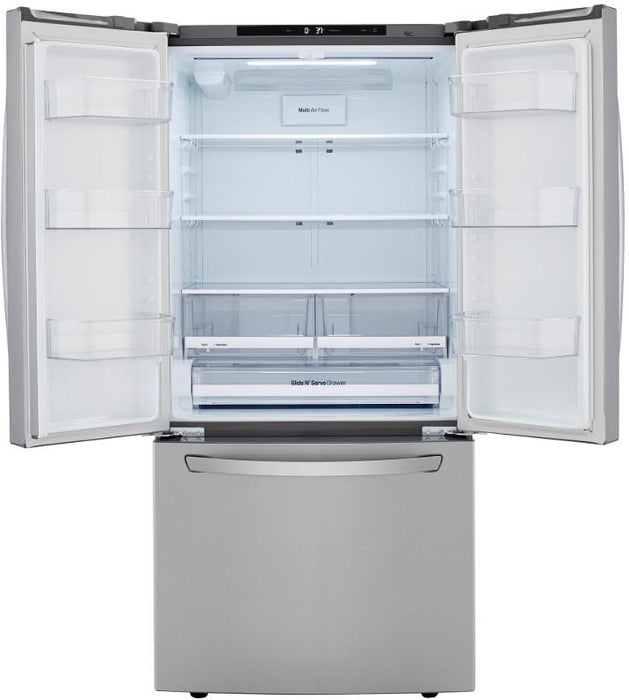 LG 33 inch wide 25 Cu. Ft. French Door Refrigerator - LRFCS2503S