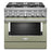 KitchenAid KFDC506JAV 36'' Smart Commercial-Style Dual Fuel Range with 6 Burners in Matte Avocado Cream
