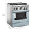 KitchenAid KFDC500JMB 30'' Smart Commercial-Style Dual Fuel Range with 4 Burners in Misty Blue