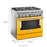 KitchenAid KFDC506JYP 36'' Smart Commercial-Style Dual Fuel Range with 6 Burners in Yellow Pepper