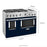 KitchenAid KFDC558JIB 48'' Smart Commercial-Style Dual Fuel Range with Griddle in Ink Blue