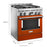 KitchenAid KFGC500JSC 30'' Smart Commercial-Style Gas Range with 4 Burners in Scorched Orange