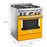 KitchenAid KFGC500JYP 30'' Smart Commercial-Style Gas Range with 4 Burners in Yellow Pepper