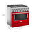 KitchenAid KFGC506JPA 36'' Smart Commercial-Style Gas Range with 6 Burners in Passion Red