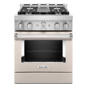 KitchenAid KFGC500JMH 30'' Smart Commercial-Style Gas Range with 4 Burners in Milkshake