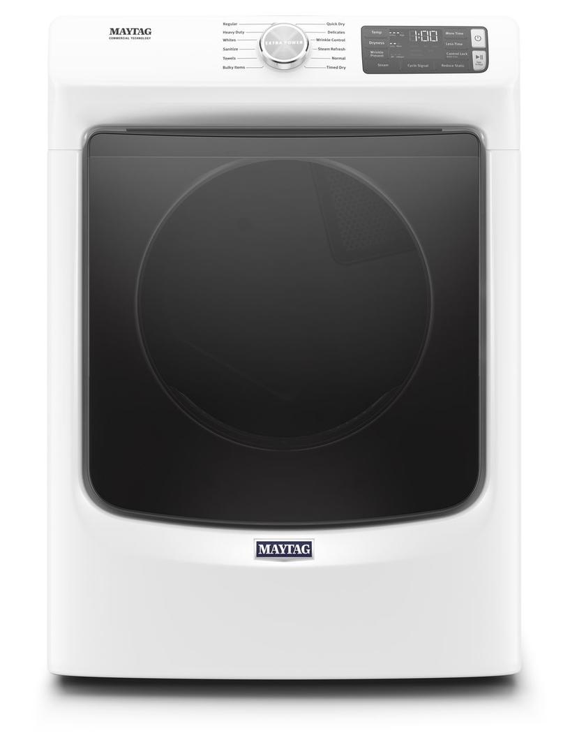 Maytag MGD6630HW 7.3 Cube Feet Front Load Gas Dryer With Extra Power And Quick Dry Cycle In White